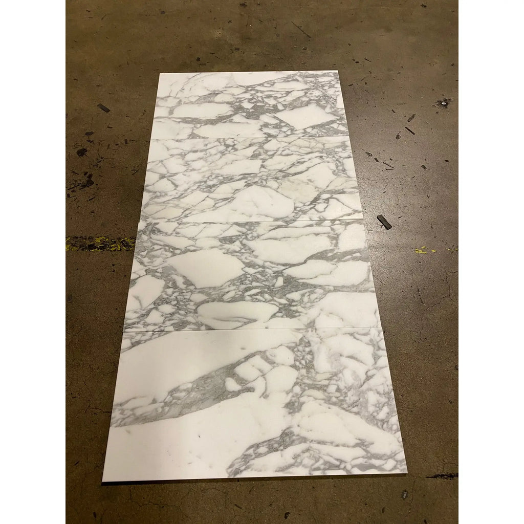 White marble tile from Arabescato Corchia 12x12 collection, polished or honed finish