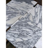White and gray patterned Arabescato Corchia 12x12 marble tiles polished or honed