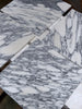 White and gray patterned Arabescato Corchia 12x12 marble tiles polished or honed
