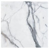 White marble tile with gray veining from Arabescato Corchia 12X12 collection