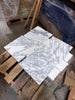 White marble tiles with gray veining from Arabescato Corchia 12x12 Polished or Honed collection