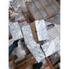 Polished white and gray veined Arabescato Corchia marble tile, 12x24 slabs