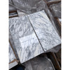 Polished Arabescato Corchia 12x24 marble tile with white and gray veining