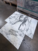 Polished Arabescato Corchia 12x24 marble tile with white slabs and black gray veining