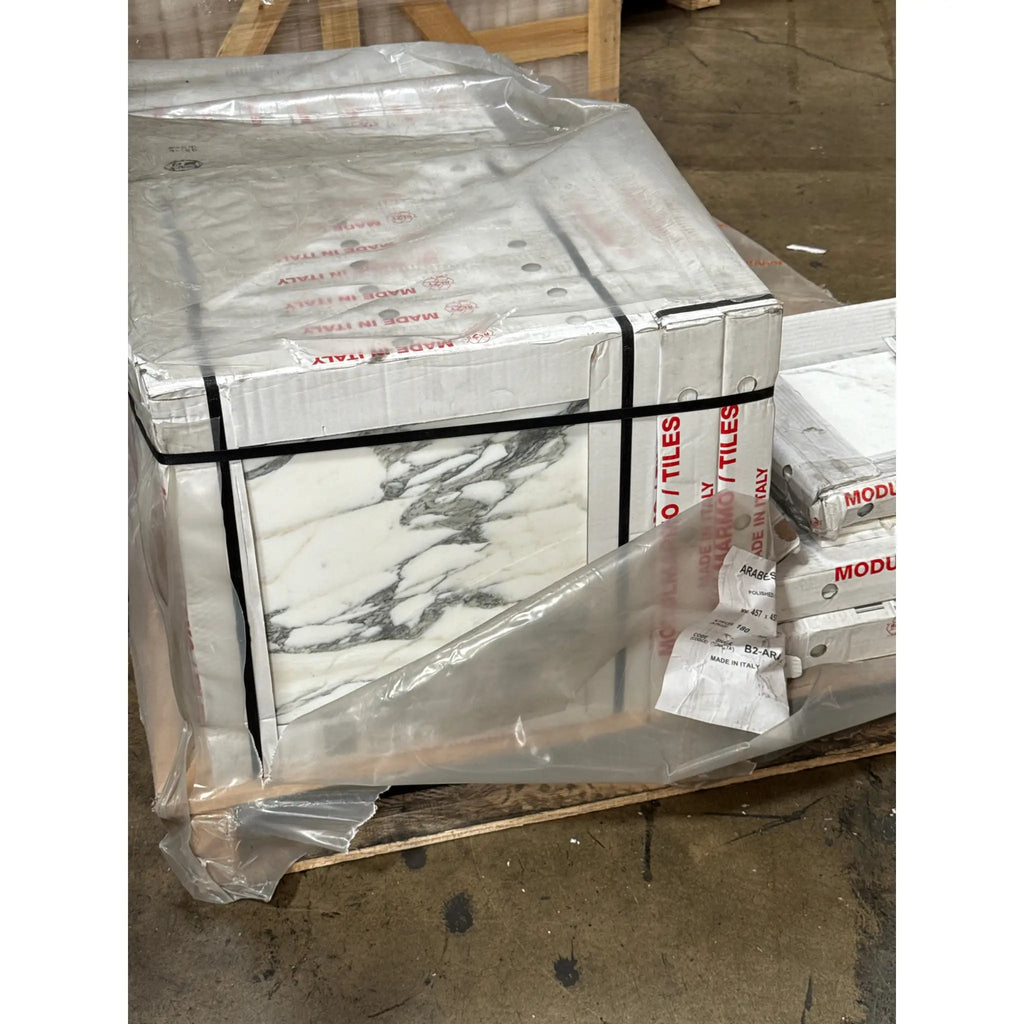 Pallet of Arabescato Corchia 18X18 marble tiles polished or honed for flooring