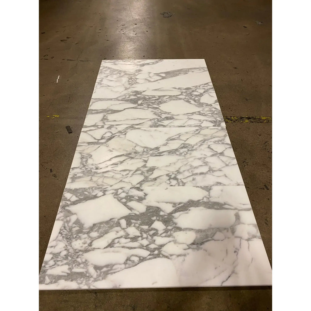 Rectangular Arabescato Corchia 18X18 polished marble slab for elegant flooring