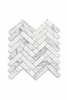Arabescato Corchia 1x4 herringbone polished white marble mosaic tile