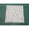 White and gray Arabescato Corchia 2-inch hexagon polished marble mosaic tile