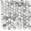 Arabescato Corchia 2-inch white gray hexagon marble mosaic tiles