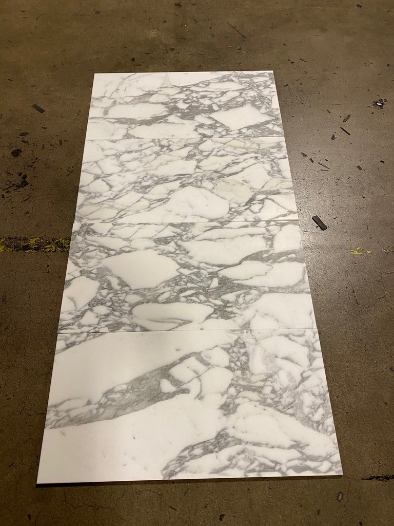 White marble tile from Arabescato Corchia 24x24 polished or honed series