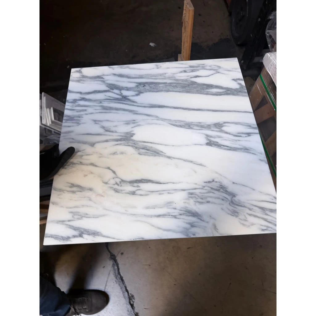 Polished Arabescato Corchia 24x24 white marble tile with gray veining