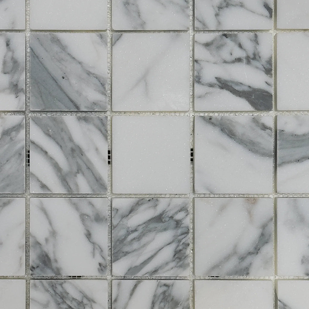 Square marble mosaic tile of Arabescato Corchia 2X2 polished or honed finish