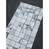 White and gray marble mosaic tile sheet for Arabescato Corchia 2x2 polished or honed finish