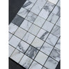 Marble mosaic tiles in shades of white and gray for Arabescato Corchia 2X2 flooring