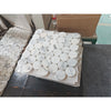 White Arabescato Corchia large penny round marble mosaic tiles wrapped in plastic