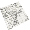 White marble mosaic tile sheet for Arabescato Corchia Marble 1 1/8 X 12 Mosaic