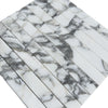 White and gray marble tile strips of Arabescato Corchia Marble 1 1/8 X 12 Mosaic