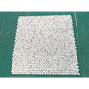 Arabescato Corchia PennyRound polished white gray marble hexagonal mosaic tile sheet