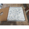 Arabescato Corchia PennyRound white marble mosaic tiles in polished circular pattern