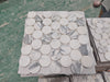 Arabescato Corchia PennyRound polished white gray marble mosaic tiles
