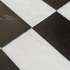 Black and white checkered tiles from Arezzo in Carrara White and Nero Marquina 4X12 Set