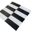 Black and white striped tiles from Arezzo in Carrara White and Nero Marquina 4X12 Set