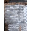 Atlantic Gray Marble 1x2 Brick Mosaic Tile in Polished or Honed Finish