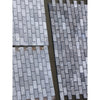 Atlantic Gray Marble 1x2 Brick Mosaic Tumbled tiles with subtle veining