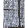 Atlantic Gray Marble 1x2 Brick Mosaic Tumbled in clear plastic