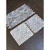 Atlantic Gray Marble 1x2 Brick Mosaic Tumbled Tile Panels