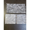 Atlantic Gray Marble 1x2 tumbled brick mosaic in gray and white