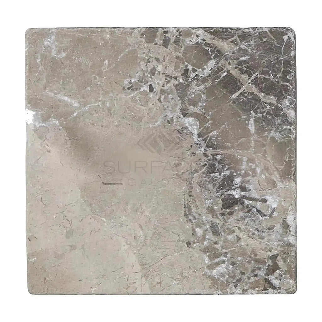 Square Atlantic Gray Marble 6X6 Polished or Honed Tile for elegant interior design