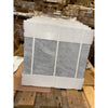 Stack of gray Azure Imperio 12x12 marble tiles with white protective strips