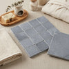 Bardiglio 3x3 tumbled gray speckled square mosaic tiles with a subtle matte finish for elegant wall or floor use