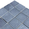 Gray diamond-shaped mosaic tiles sheet from Bardiglio 3X3 Tumbled collection