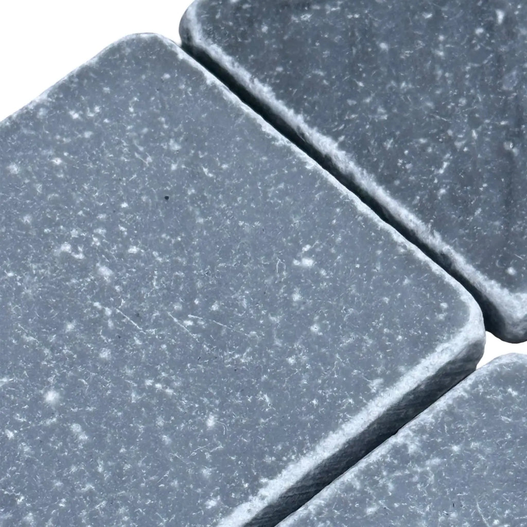 Textured Gray Square Tiles from Bardiglio 3X3 Tumbled collection
