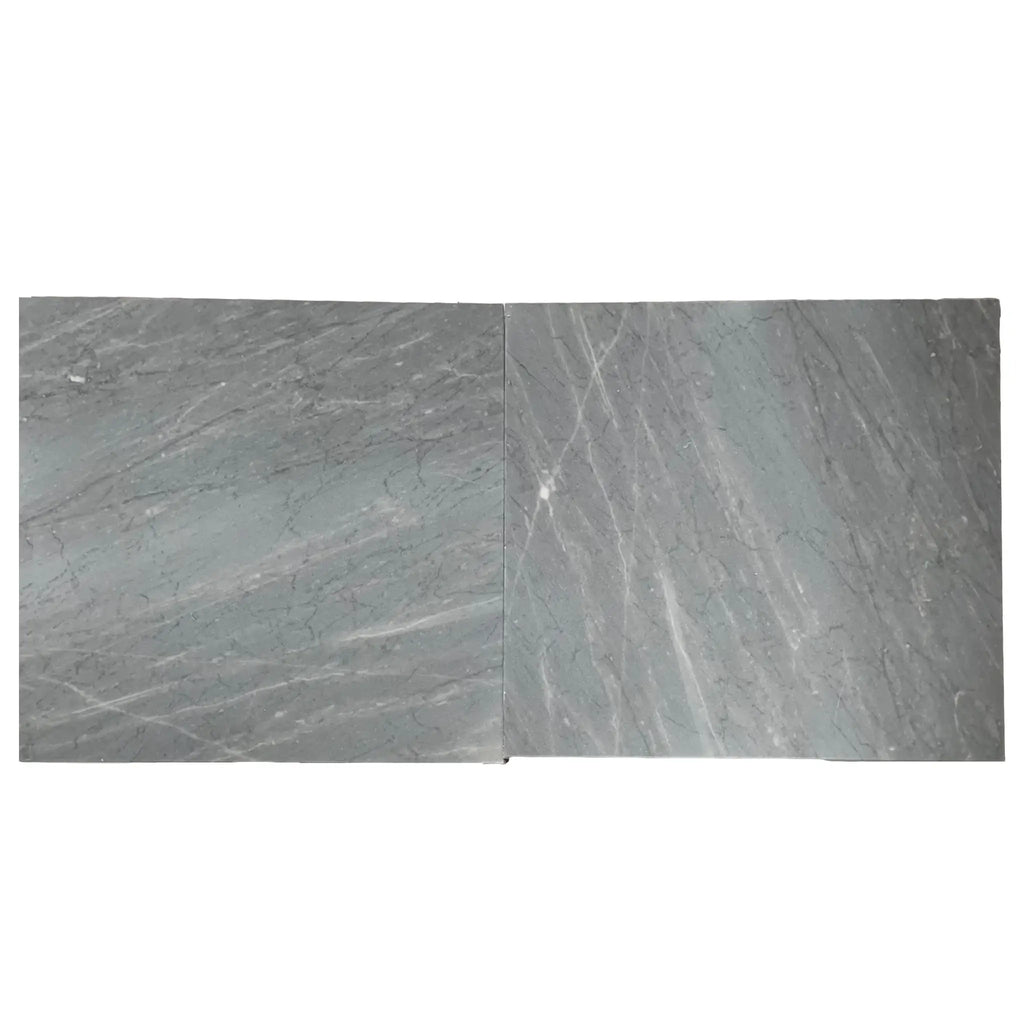 Gray Bardiglio Imperiale 12X12 Marble Tumbled tiles showcasing elegant stone texture