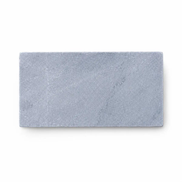 Bardiglio Imperiale 3x6 marble tumbled rectangular gray tile with subtle veining and smooth polished surface