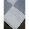 Square bardiglio imperiale 12x12 marble tumbled tiles in checkered pattern white with gray veining and dark gray stone