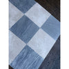 Bardiglio imperiale 12x12 marble tumbled square tiles in alternating gray and white shades with subtle marble veining