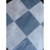 Square bardiglio imperiale 12x12 marble tumbled tiles in alternating gray and blue marble patterns for elegant flooring
