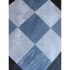 Square tiles of bardiglio imperiale 12x12 marble tumbled in alternating light and dark gray marble arranged diagonally