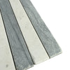 Rectangular stone tiles of Bardiglio Imperiale and White Carrara Marble Mosaic Tumbled