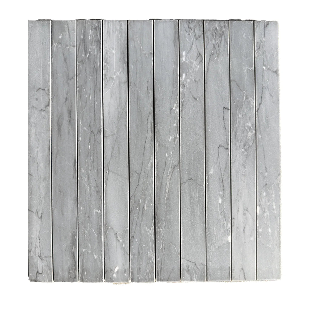 Gray marble mosaic tile from Bardiglio Imperiale Marble 1 1/8 X 12 Mosaic
