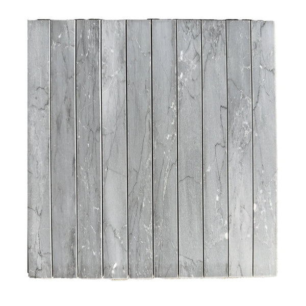 Gray marble mosaic tile from Bardiglio Imperiale Marble 1 1/8 X 12 Mosaic