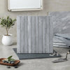 Bardiglio imperiale marble 1 1/8 x 12 mosaic gray marble-effect tile panel with vertical wood grain texture