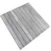 Gray marble plank tile in Bardiglio Imperiale Marble 1 1/8 X 12 Mosaic design