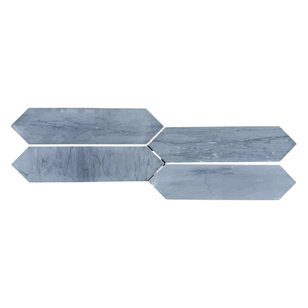 Gray marble picket tile pattern of Bardiglio Imperiale Marble 3’’ X 12’’ Mosaic