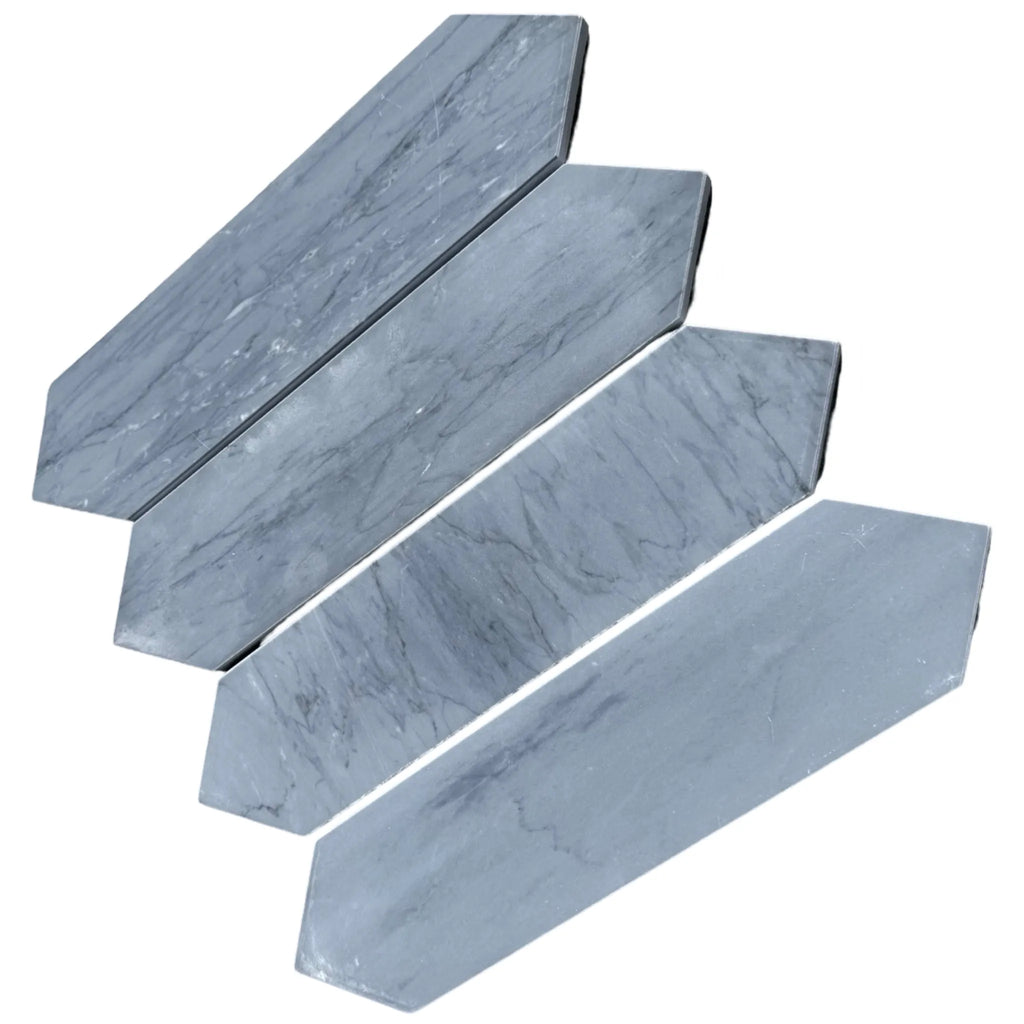 Gray Bardiglio Imperiale Marble 3’’ X 12’’ Picket Mosaic tiles for elegant design