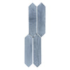 Gray marble elongated hexagon tiles in Bardiglio Imperiale Marble Picket Mosaic design